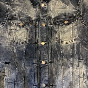 Men's Distressed Denim Jacket size Large